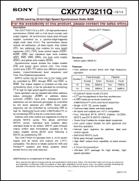datasheet for CXK77V3211Q-12 by Sony Semiconductor