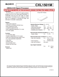 datasheet for CXL1501M by Sony Semiconductor