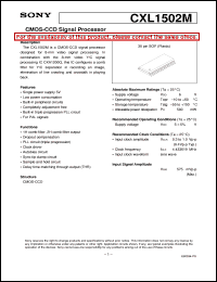 datasheet for CXL1502M by Sony Semiconductor