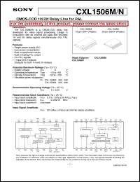 datasheet for CXL1506M by Sony Semiconductor