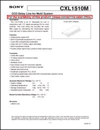 datasheet for CXL1510M by Sony Semiconductor