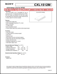 datasheet for CXL1512M by Sony Semiconductor