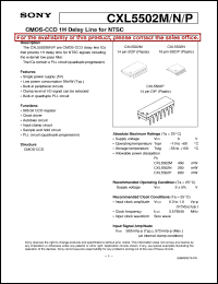 datasheet for CXL5502M by Sony Semiconductor