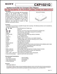 datasheet for CXP1021Q by Sony Semiconductor