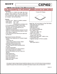 datasheet for CXP402 by Sony Semiconductor