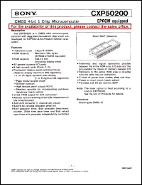 datasheet for CXP50200 by Sony Semiconductor