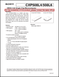 datasheet for CXP508L4 by Sony Semiconductor
