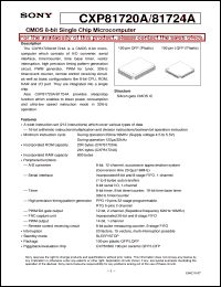 datasheet for CXP81720A by Sony Semiconductor