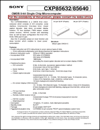 datasheet for CXP85632 by Sony Semiconductor