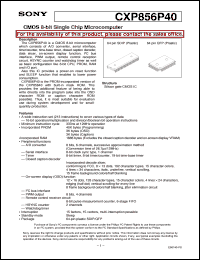 datasheet for CXP856P40 by Sony Semiconductor