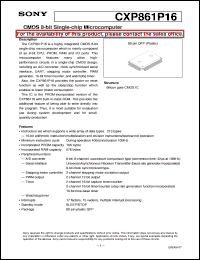 datasheet for CXP861P16 by Sony Semiconductor