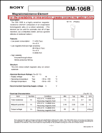 datasheet for DM-106B by Sony Semiconductor