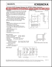 datasheet for ICX026CKA by Sony Semiconductor