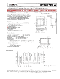 datasheet for ICX027BLA by Sony Semiconductor