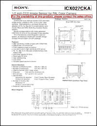 datasheet for ICX027CKA by Sony Semiconductor