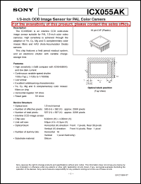 datasheet for ICX055AK by Sony Semiconductor