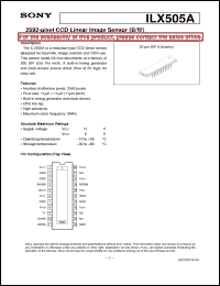 datasheet for ILX505A by Sony Semiconductor