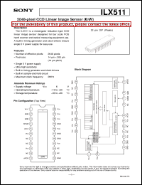 datasheet for ILX511 by Sony Semiconductor