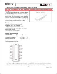 datasheet for ILX514 by Sony Semiconductor