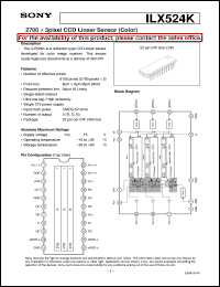 datasheet for ILX524K by Sony Semiconductor