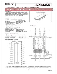 datasheet for ILX533KB by Sony Semiconductor