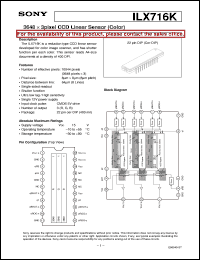 datasheet for ILX716K by Sony Semiconductor