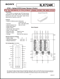 datasheet for ILX724K by Sony Semiconductor