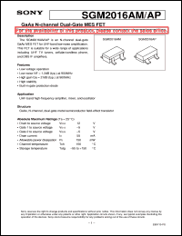 datasheet for SGM2016AM by Sony Semiconductor