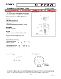 datasheet for SLD1231VL by Sony Semiconductor