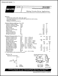 datasheet for 2SA1865 by SANYO Electric Co., Ltd.