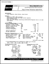 datasheet for 2SA1592 by SANYO Electric Co., Ltd.