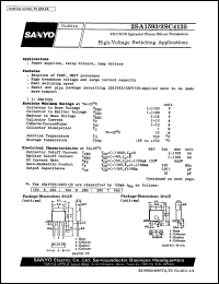 datasheet for 2SA1593 by SANYO Electric Co., Ltd.