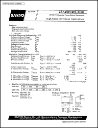 datasheet for 2SA1607 by SANYO Electric Co., Ltd.