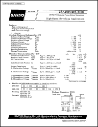 datasheet for 2SC4168 by SANYO Electric Co., Ltd.