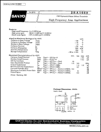 datasheet for 2SA1669 by SANYO Electric Co., Ltd.