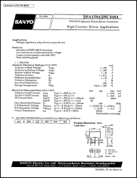 datasheet for 2SA1704 by SANYO Electric Co., Ltd.