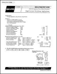datasheet for 2SA1706 by SANYO Electric Co., Ltd.