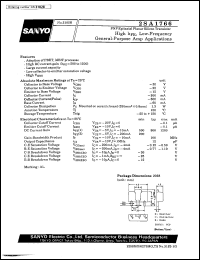 datasheet for 2SA1766 by SANYO Electric Co., Ltd.