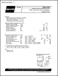 datasheet for 2SA1778 by SANYO Electric Co., Ltd.