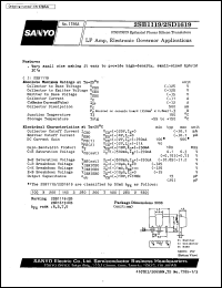 datasheet for 2SB1119 by SANYO Electric Co., Ltd.