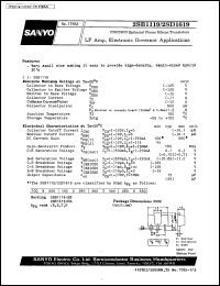 datasheet for 2SD1619 by SANYO Electric Co., Ltd.