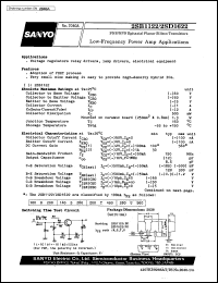 datasheet for 2SD1622 by SANYO Electric Co., Ltd.