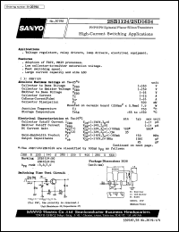 datasheet for 2SD1624 by SANYO Electric Co., Ltd.