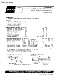 datasheet for 2SB1131 by SANYO Electric Co., Ltd.