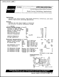 datasheet for 2SD1904 by SANYO Electric Co., Ltd.