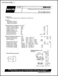 datasheet for 2SB1406 by SANYO Electric Co., Ltd.