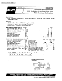 datasheet for 2SC3776 by SANYO Electric Co., Ltd.