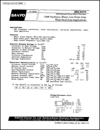 datasheet for 2SC3777 by SANYO Electric Co., Ltd.