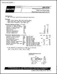 datasheet for 2SC3778 by SANYO Electric Co., Ltd.