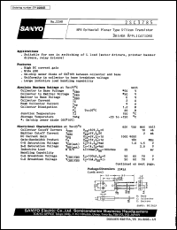 datasheet for 2SC3785 by SANYO Electric Co., Ltd.